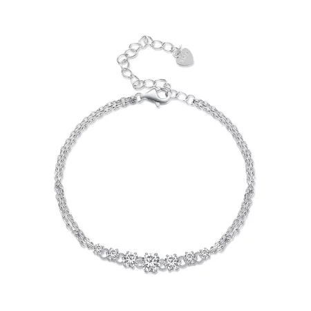 Pandora Style Moissanite Bracelet(One Certificate) - MSB008