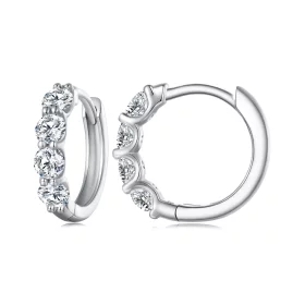 Pandora Style Moissanite Hoop Earrings - MSE030 Pandora Style Moissanite Hoop Earrings - MSE030