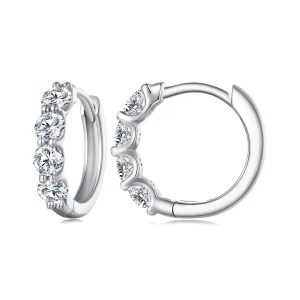 (image for) Pandora Style Moissanite Hoop Earrings - MSE030