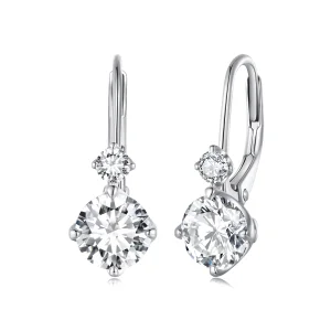 (image for) Pandora Style Moissanite Hoop Earrings(Two Certificates) - MSE031