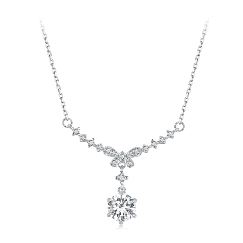 (image for) Pandora Style Moissanite Necklace(One Certificate) - MSN020 - Product Image