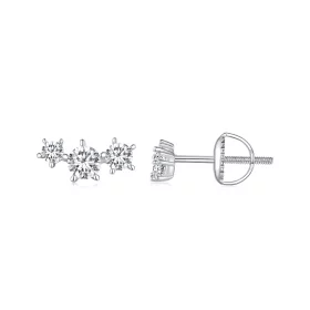 Pandora Style Moissanite Studs Earrings(One Certificate) - MSE034 Pandora Style Moissanite Studs Earrings(One Certificate) - MSE034