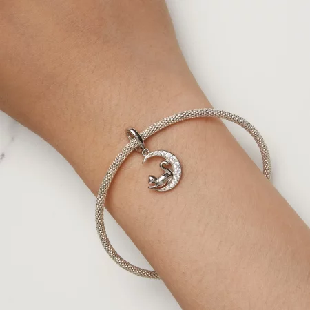 Pandora Style Moon and Cat Dangle - SCC2571