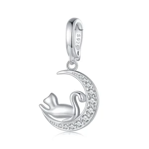 (image for) Pandora Style Moon and Cat Dangle - SCC2571