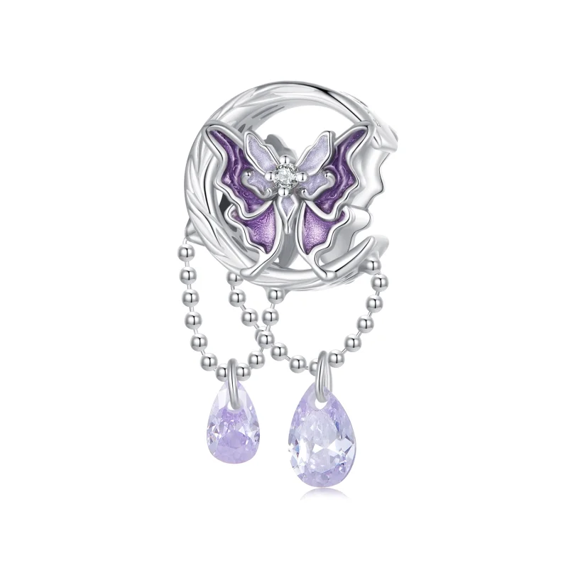 (image for) Pandora Style Moon Butterfly Charm - SCC2545 - Product Image
