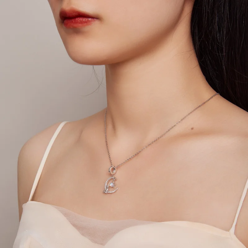 (image for) Pandora Style Moon Cat Dangle - BSC810 - View 5