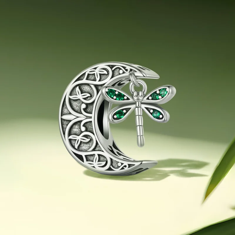 (image for) Pandora Style Moon Dragonfly Charm - SCC2605 - View 2