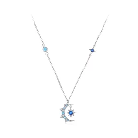 Pandora Style Moon Starburst Necklace - BSN347 Pandora Style Moon Starburst Necklace - BSN347