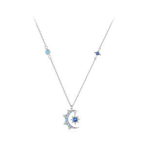 (image for) Pandora Style Moon Starburst Necklace - BSN347