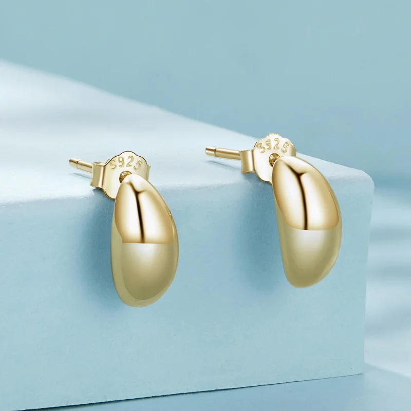 (image for) Pandora Style Moon Studs Earrings - SCE1632-B - View 2