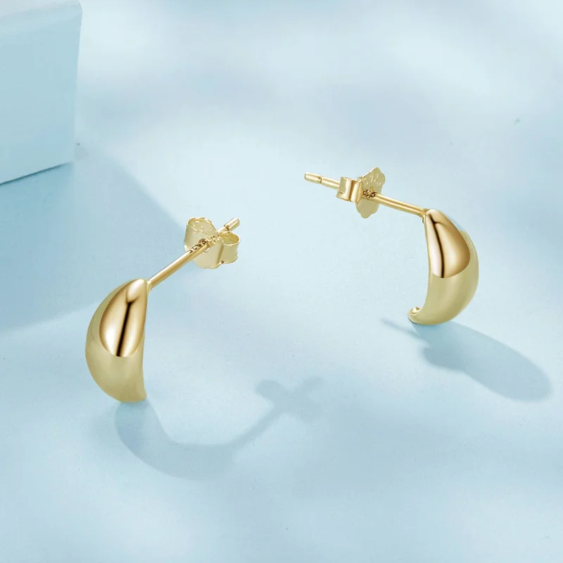 (image for) Pandora Style Moon Studs Earrings - SCE1632-B - View 3