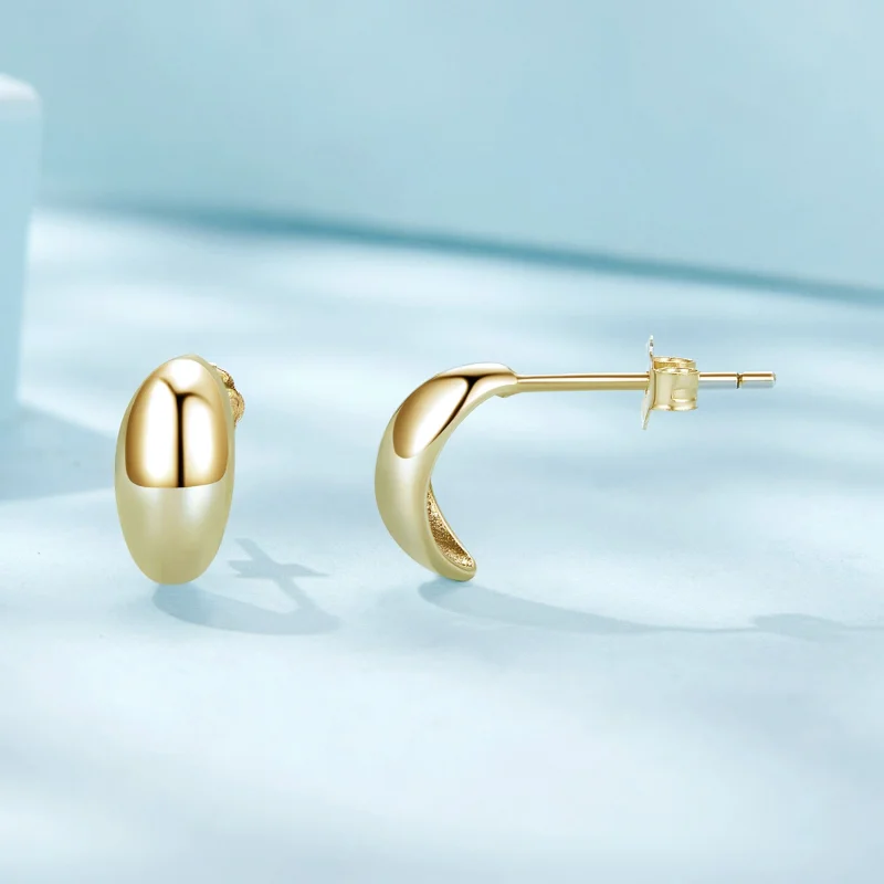 (image for) Pandora Style Moon Studs Earrings - SCE1632-B - View 4