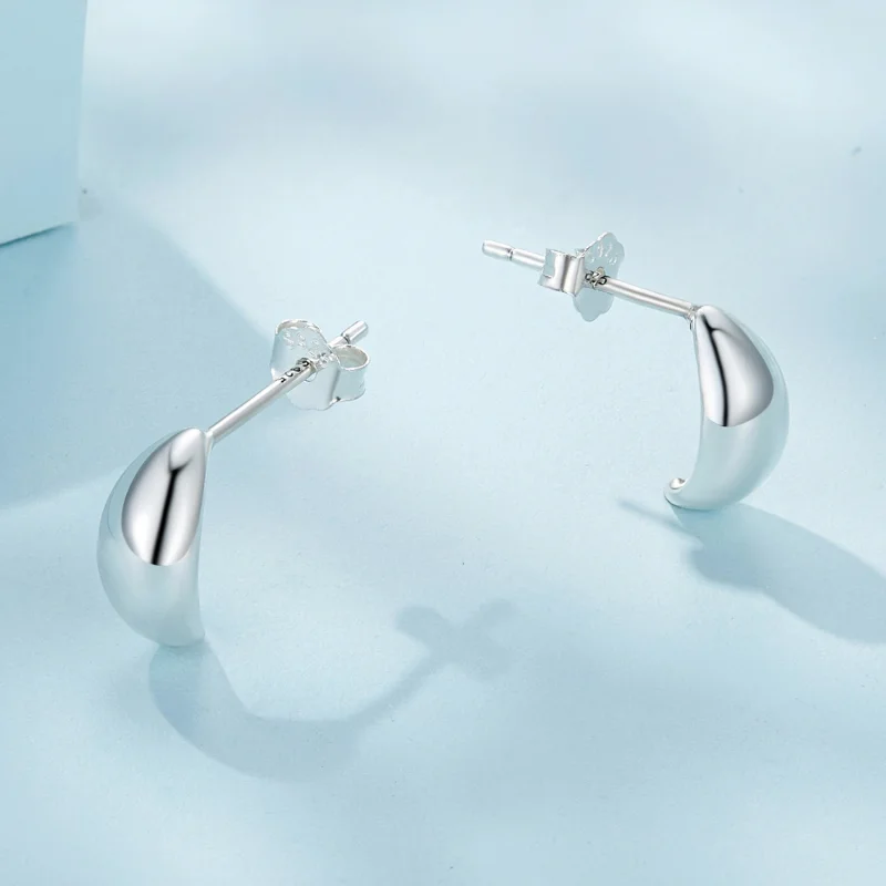 (image for) Pandora Style Moon Studs Earrings - SCE1632 - View 3