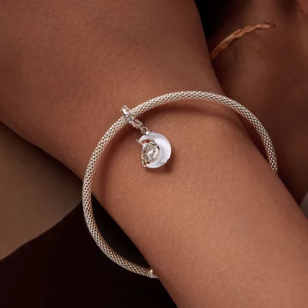 Pandora Style Moon Unicorn Dangle - BSC926