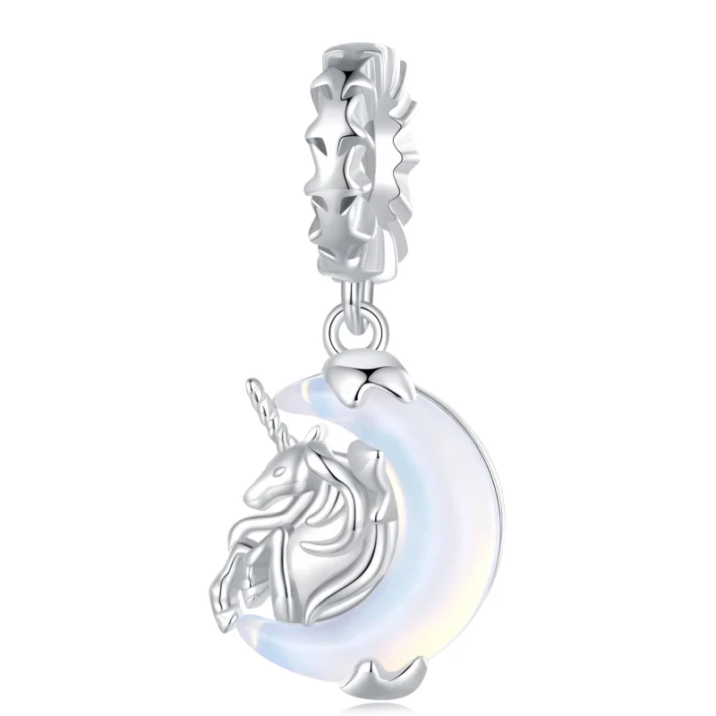 (image for) Pandora Style Moon Unicorn Dangle - BSC926 - Product Image