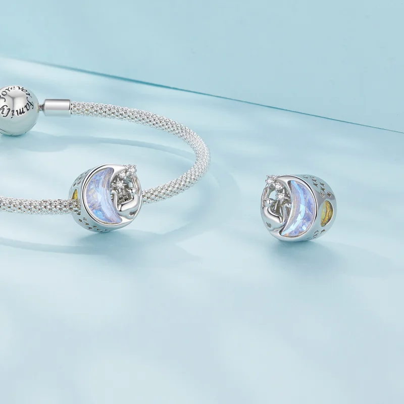 (image for) Pandora Style Moonlight Cat Charm - SCC2538 - View 4