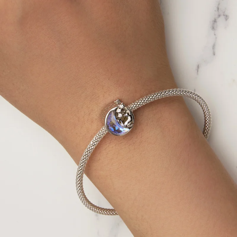 (image for) Pandora Style Moonlight Cat Charm - SCC2538 - View 6