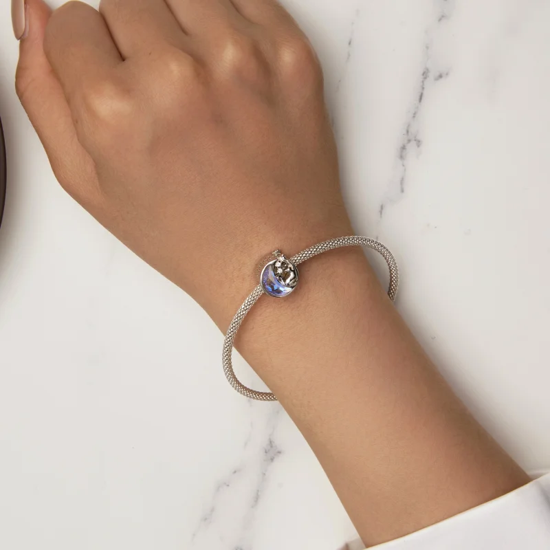 (image for) Pandora Style Moonlight Cat Charm - SCC2538 - View 7