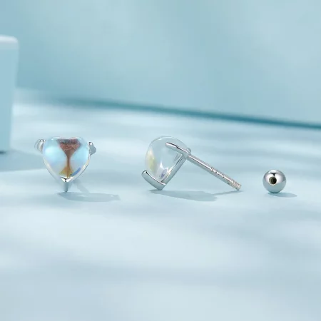 Pandora Style Moonstone Studs Earrings - SCE1629