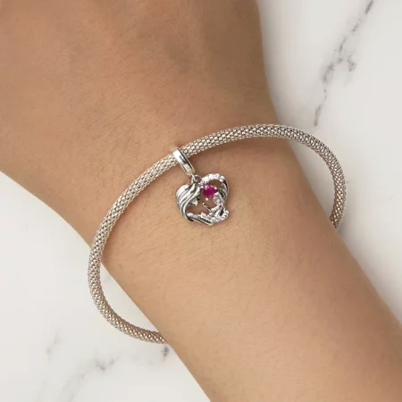 Pandora Style Mother and Son Hug Dangle - BSC901