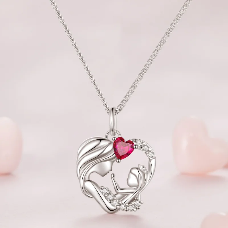 (image for) Pandora Style Mother and Son Necklace - BSN323 - View 3