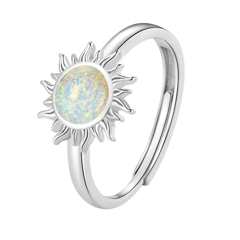 (image for) Pandora Style Opal Sun Open Ring - BSR398 - Product Image