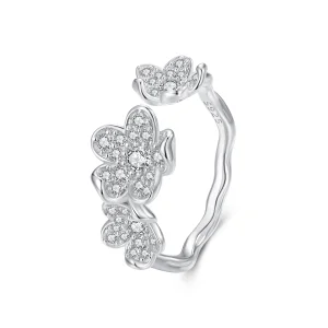 (image for) Pandora Style Open Ring Full of Flowers - BSR447