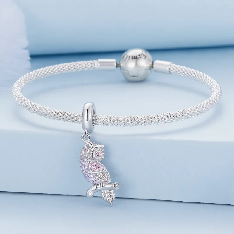 (image for) Pandora Style Owl Dangle - BSC832 - View 3