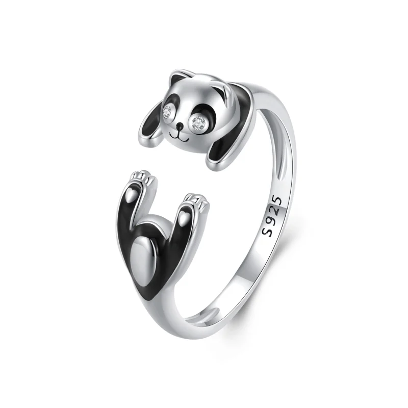 (image for) Pandora Style Panda Open Ring - SCR969-E - Product Image