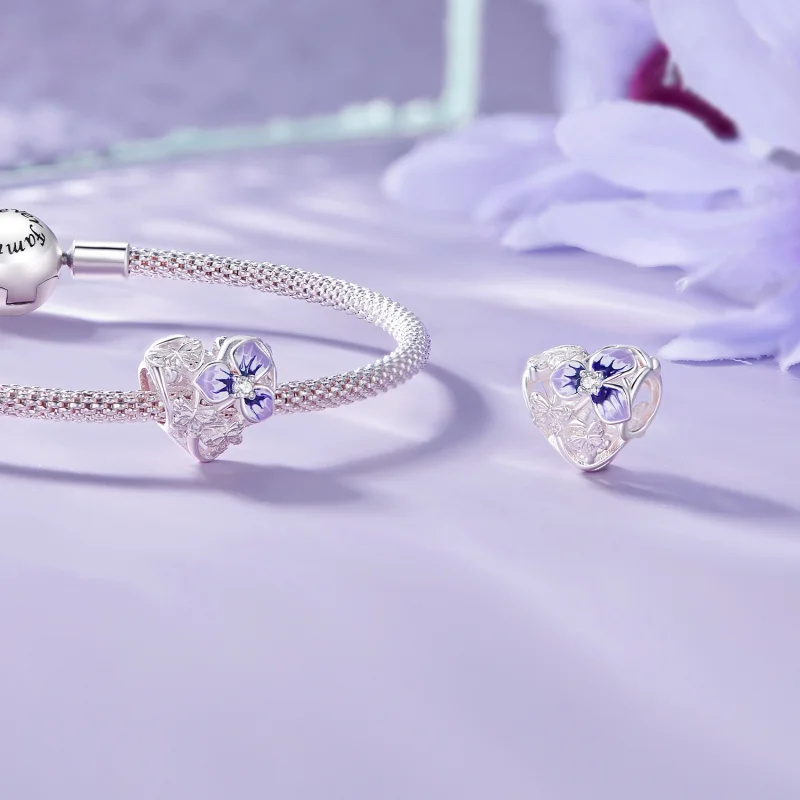 (image for) Pandora Style Pansy Charm - SCC2585 - View 4