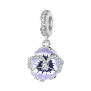 (image for) Pandora Style Pansy Dangle - SCC2583