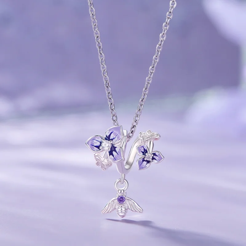 (image for) Pandora Style Pansy Dangle - SCC2584 - View 3