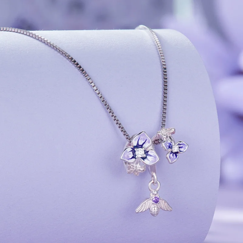 (image for) Pandora Style Pansy Dangle - SCC2584 - View 4