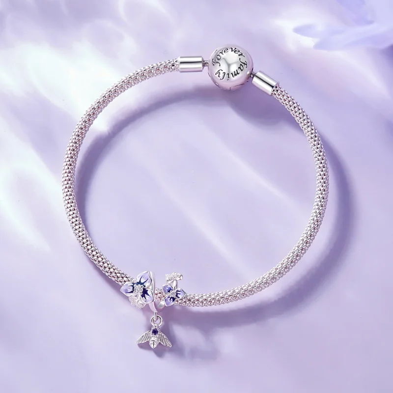 (image for) Pandora Style Pansy Dangle - SCC2584 - View 7