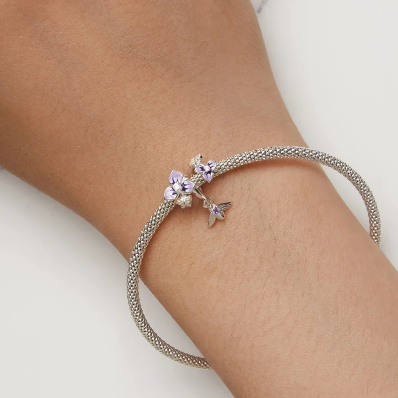 (image for) Pandora Style Pansy Dangle - SCC2584 - View 9