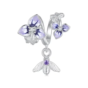 (image for) Pandora Style Pansy Dangle - SCC2584