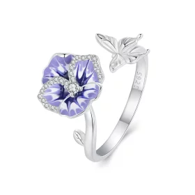 Pandora Style Pansy Ring - BSR452-E Pandora Style Pansy Ring - BSR452-E