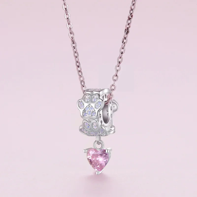 (image for) Pandora Style Paw Print Dangle - SCC2577 - View 3