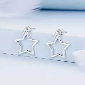 Pandora Style Pentagram Studs Earrings - BSE901 Pandora Style Pentagram Studs Earrings - BSE901
