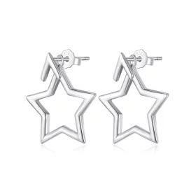 Pandora Style Pentagram Studs Earrings - BSE901 Pandora Style Pentagram Studs Earrings - BSE901
