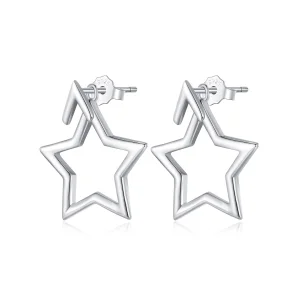 (image for) Pandora Style Pentagram Studs Earrings - BSE901