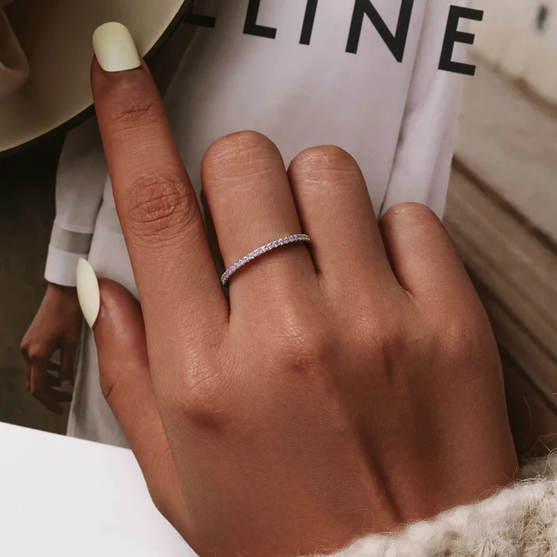 (image for) Pandora Style Pink Diamond Ring - SCR066-J - View 3