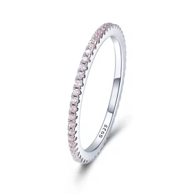 Pandora Style Pink Diamond Ring - SCR066-J Pandora Style Pink Diamond Ring - SCR066-J