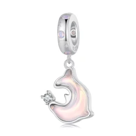 Pandora Style Pink Dolphin Dangle - SCC2639 Pandora Style Pink Dolphin Dangle - SCC2639