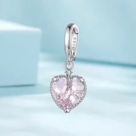 Pandora Style Pink Heart Dangle - SCC2594