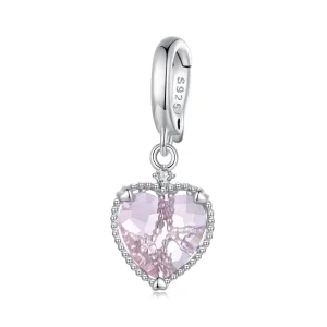 (image for) Pandora Style Pink Heart Dangle - SCC2594
