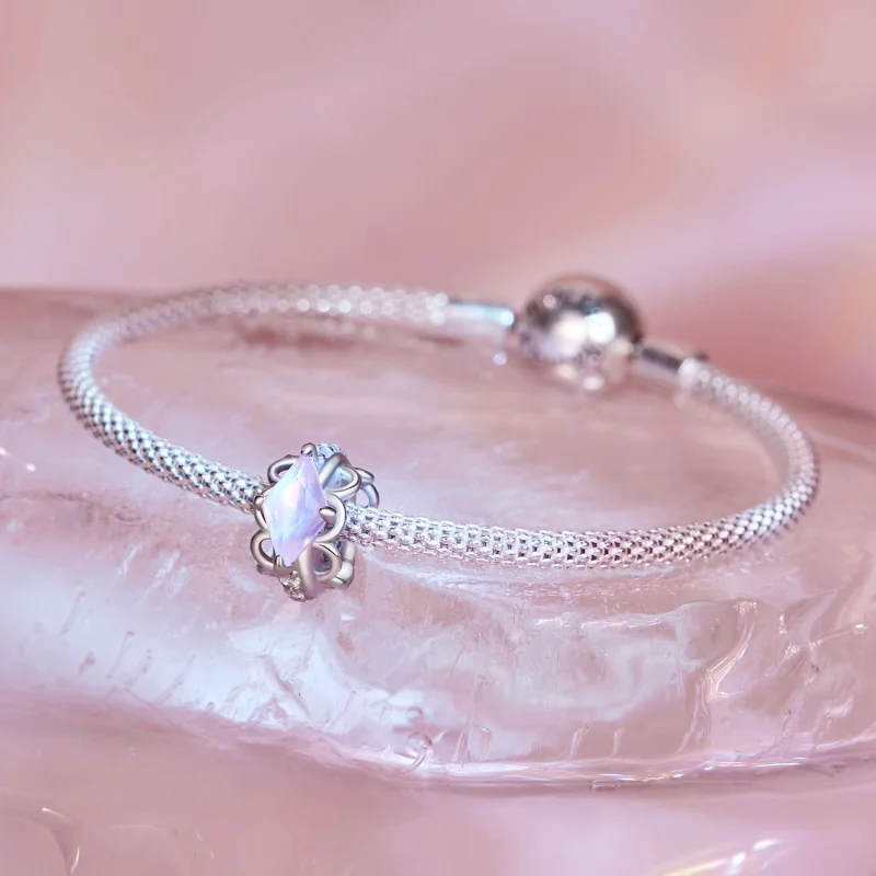 (image for) Pandora Style Pink Lace Silicone Spacer - SCC2642 - View 4