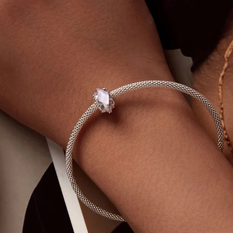 (image for) Pandora Style Pink Lace Silicone Spacer - SCC2642 - View 7