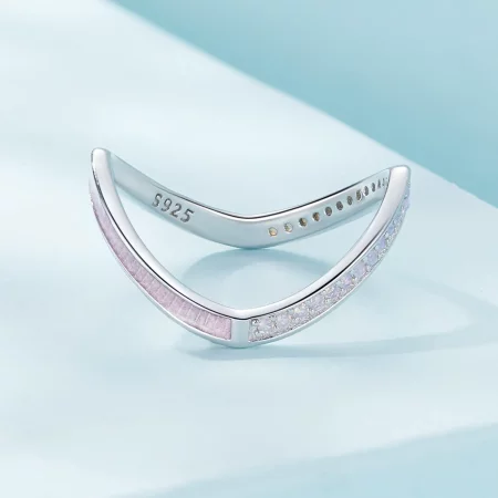 Pandora Style Pink Wish Bone Ring - SCR945-PK