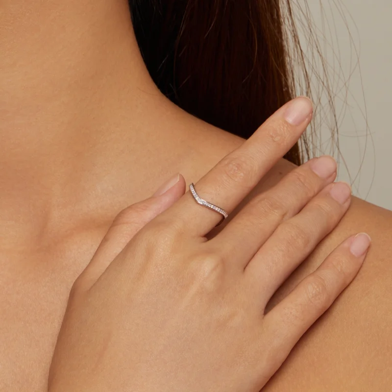 (image for) Pandora Style Pink Wish Bone Ring - SCR945-PK - View 4